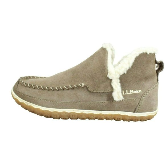 L.L. Bean Shoes - LL Bean Suede Shearling Lined Mountain Moccasin Slipper Ankle Boot Size 7 M